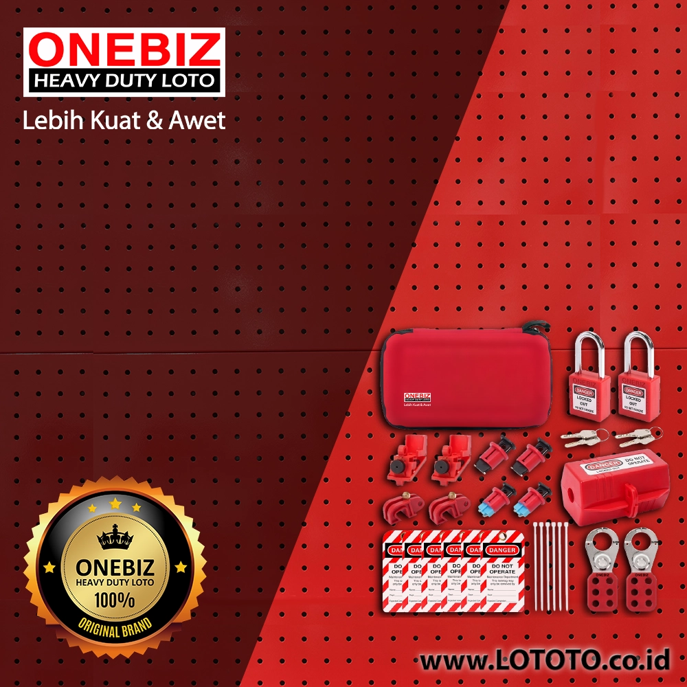 ONEBIZ Heavy Duty Loto Set OB 14-ELEC-BDZ05-0005 Breaker Lockout Tagout Electrical Loto Kit ONEBIZ Heavy Duty Loto Set OB 14-ELEC-BDZ05-0005 Breaker Lockout Tagout Electrical Loto Kit