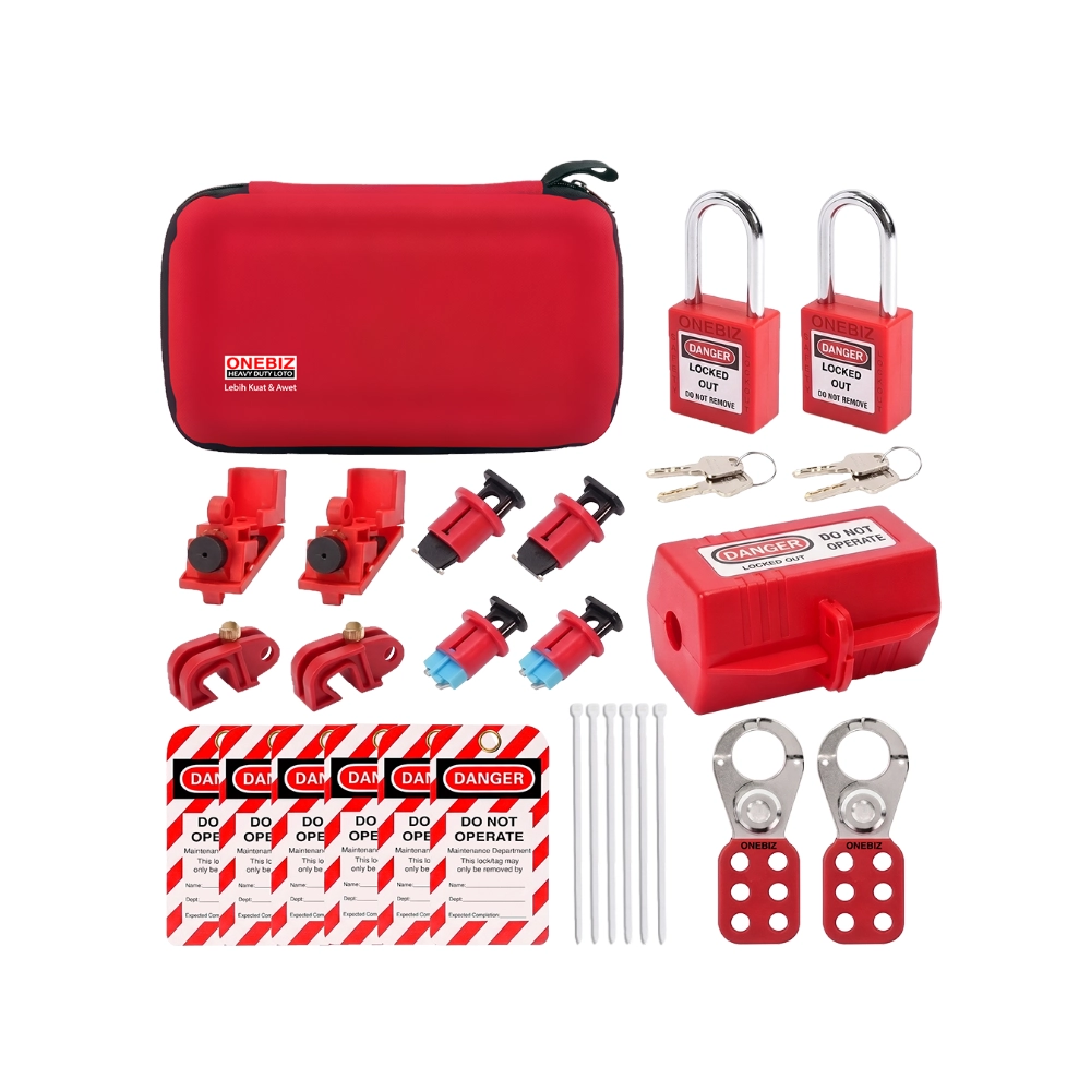ONEBIZ Heavy Duty Loto Set OB 14-ELEC-BDZ05-0005 Breaker Lockout Tagout Electrical Loto Kit ONEBIZ Heavy Duty Loto Set OB 14-ELEC-BDZ05-0005 Breaker Lockout Tagout Electrical Loto Kit