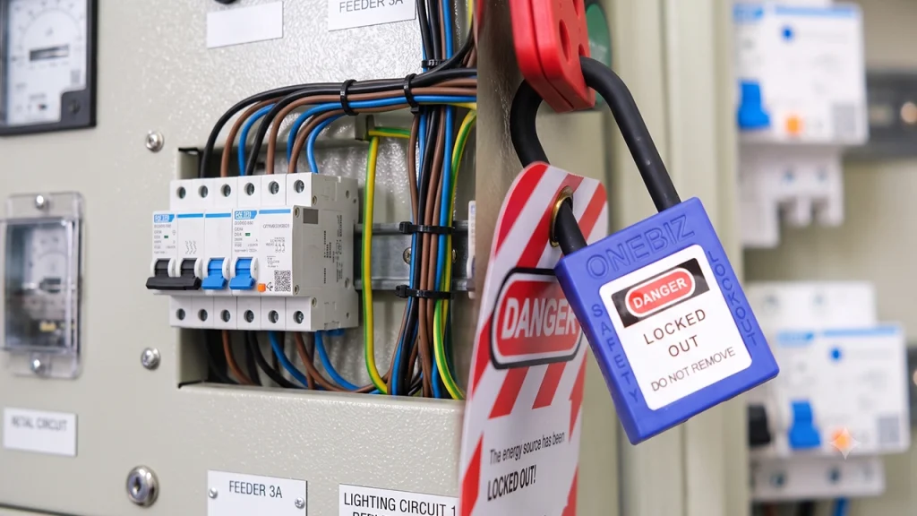 Loto Electrical ONEBIZ untuk Mengunci sumber energi