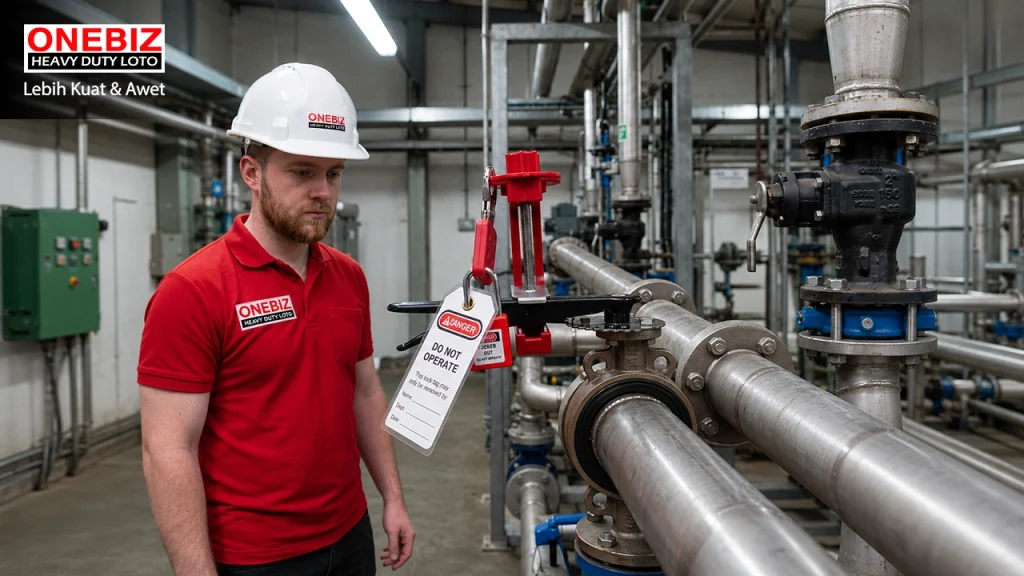 Butterfly Valve Lockout untuk Mendukung Keselamatan Kerja dan Prosedur LOTO ONEBIZ untuk Mengunci sumber energi