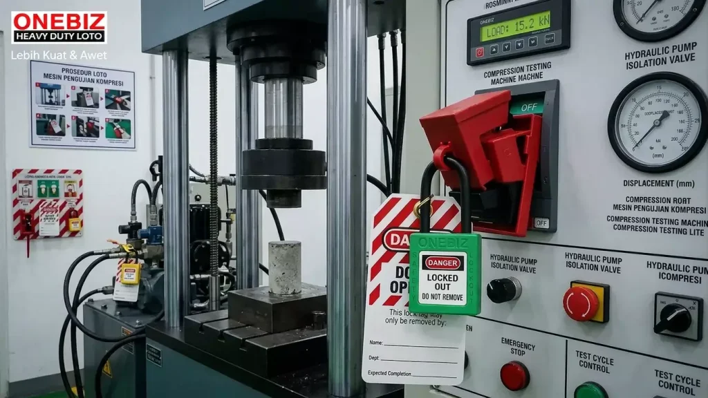 LOTO untuk Mesin Compression Testing