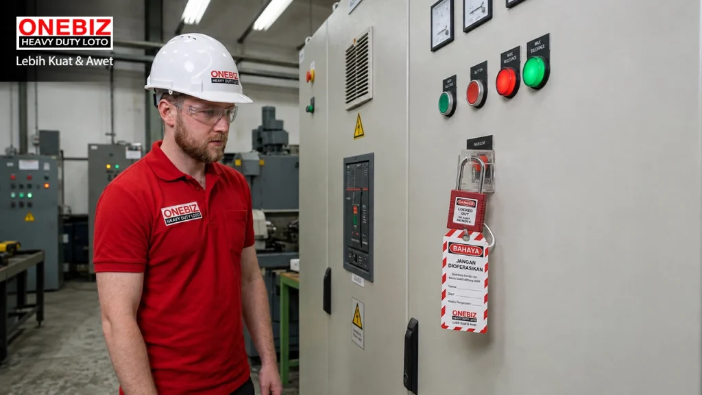 PENGERTIAN LOTO ( LOCKOUT DAN TAGOUT ) ONEBIZ untuk Mengunci sumber energi