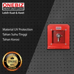 ONEBIZ Heavy Duty LOTO Box Single Battery OB 14-OB02-S Loto Box Safety Device Heavy Duty with Switch Battery Disconnect untuk mengunci sumber energi