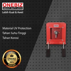 ONEBIZ Heavy Duty LOTO Box Single Battery OB 14-OB04-S Loto Box Safety Device Heavy Duty + Switch Battery Disconnect + Padlock untuk mengunci sumber energi